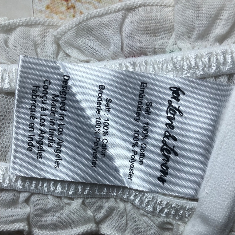 For Love And Lemons White Hand Beaded and Embroidered Cherry Halter Bralette - Picture 12 of 14
